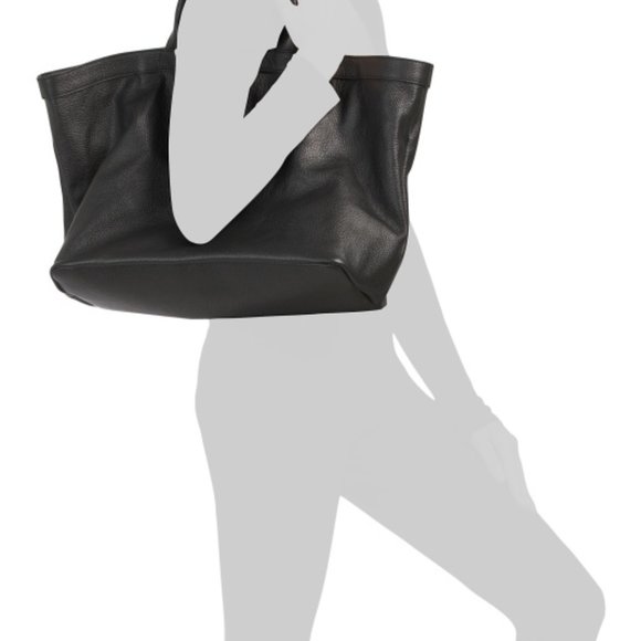 IO PELLE Black Made In Italy Leather Skull Tote NEW NWT - Picture 5 of 6